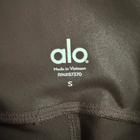 Alo Yoga Elevate High Rise Leggings Mink Brown and Black Size Small - Picture 3 of 8
